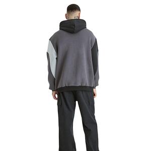 Nuevo diseño de panel Sudaderas con capucha para hombre Precio de fábrica al por mayor de moda Cómodo 100% algodón Tallas grandes Diseño holgado - Product Image 5