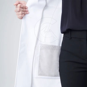 Batas de laboratorio de algodón 100% al por mayor para mujeres, bata de laboratorio blanca personalizada de alta calidad - Product Image 6