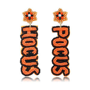 Pendientes de gota de calavera de calabaza chapados en oro Unisex de alta calidad pendientes de tuerca de moda geométricos de Halloween Navidad - Product Image 3