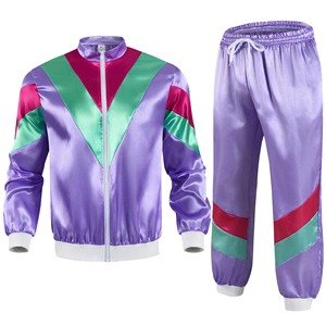 2025 nuevo chándal de moda Jogging Wear estilo Retro traje de fiesta Live Cosplay chaqueta y pantalones cortavientos chándal de nailon - Product Image 4