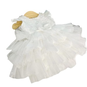 Mới sinh em bé làm lễ Rửa Tội cô gái nhỏ ăn mặc bên váy cưới hoa cô gái Tutu váy cho tuổi 1 tuổi - Product Image 1