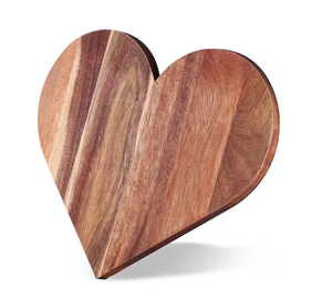 Nouveau design de planche en bois d'acacia cuisine cadeau de noël organisateur de cuisine moderne planche à découper en bois en forme de coeur - Product Image 1