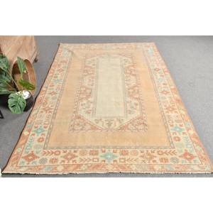 พรมขนสีเบจสีส้ม5x8ft คลาสสิกแบบดั้งเดิมลายเย็บปะติดแผ่นรองยางเหนียวสำหรับห้องนั่งเล่นหรือห้องนอน - Product Image 2