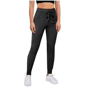 PRO ENTERPRISES femmes Skinny Fit 100% coton Anti-boulochage Stretch cordon taille crayon pantalon plat Streetwear hiver entraînement - Product Image 5