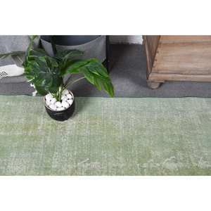 Alfombra Moderna Verde de 3,8 x 9,5 pies, Alfombras Turcas Hechas a Mano - Product Image 5