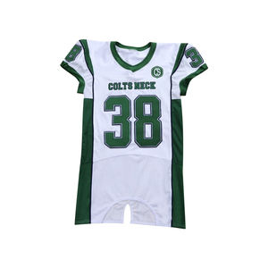 Camiseta de fútbol americano duradera, camiseta de dos tonos, tela de poliéster de malla, camisetas de fútbol de primera calidad fabricadas en Pakistán - Product Image 3