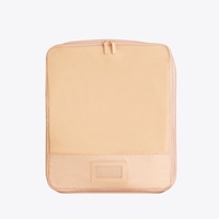 Vente en gros de sacs de rangement essentiels en maille de haute qualité personnalisés, 6 pièces, logo personnalisé, beige, cubes de compression de voyage