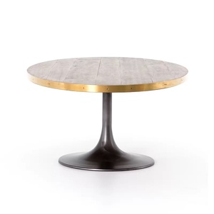 Table à manger ronde en métal de luxe Triangle table à manger en marbre italien avec chaises ensemble de table à manger villa design de qualité - Product Image 4