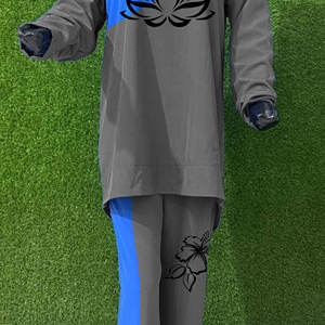 Ropa deportiva musulmana de talla grande, chándal para mujer, conjunto de dos piezas de algodón, sudadera, pantalones de chándal, ropa deportiva, ropa árabe de manga larga - Product Image 4