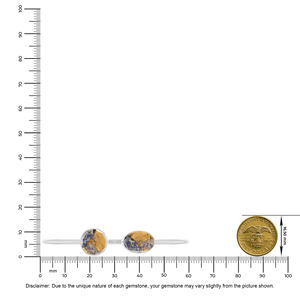 Bracelet en argent sterling 925 de haute qualité, tendance, réglable, en jaspe Malinga, avec un serti ovale en forme de bezel, fait à la main, bijoux unisexe - Product Image 4