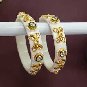 เครื่องประดับคริสตัลอินเดียกำไลข้อมือคริลิคสำหรับเจ้าสาวเครื่องประดับจากผู้ผลิตในอินเดียสร้อยข้อมือแต่งงานแบบดั้งเดิมของ kundan - Product Image 2