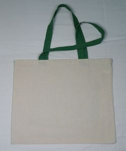 Logo personnalisé imprimé écologique 100% sac fourre-tout en toile de coton biologique poignées en coton recyclé réutilisable conception unique promotionnel - Product Image 4
