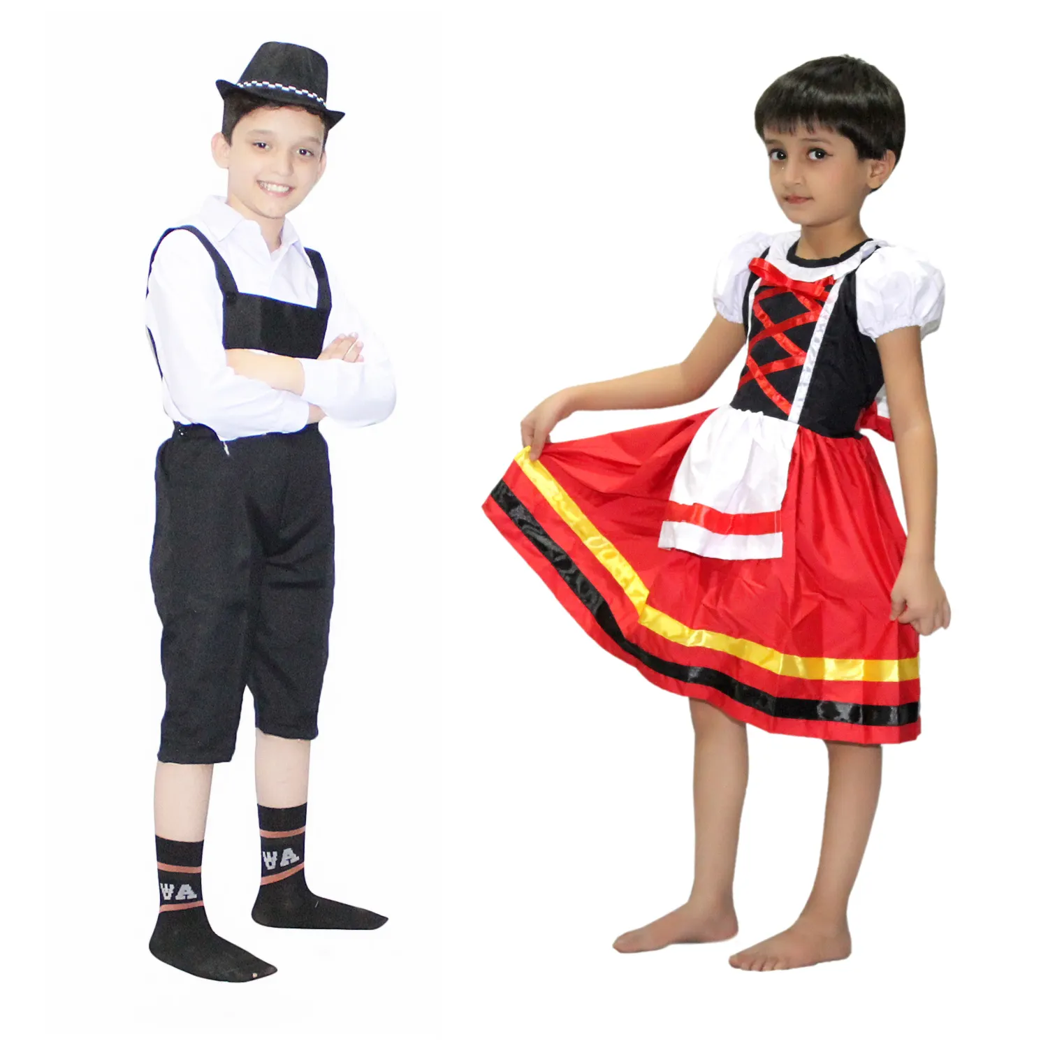 Einzigartiges kalifor nisches deutsches Mädchen-Jungen-Kostüm für Kinder Rollenspiel im Themen-Party-Wettbewerb Bühnenshows Geburtstagsfeier-Kleid