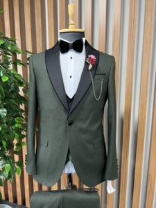 ชุดสูทสำหรับผู้ชายผ้าวิสคอสและโพลีเอสเตอร์ผ้าวิสคอสดีไซน์ล่าสุดสำหรับเจ้าบ่าว - Product Image 3
