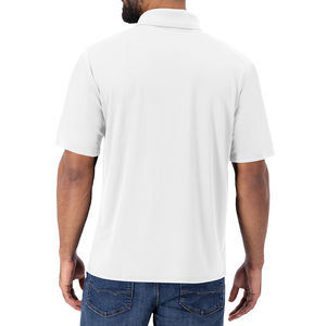 Polo extensible à séchage rapide personnalisé pour hommes coupe normale coton polyester avec impression de logo manches courtes grande taille - Product Image 4