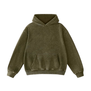 Sudaderas con capucha extragrandes unisex de calidad superior sudaderas con capucha personalizadas para hombre con bordado 3D técnica lavada talla XL de peso pesado - Product Image 2