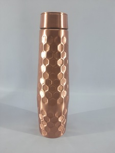 Customizable Antique Finished <b>Plain</b> Copper <b>Water</b> <b>Bottle</b> Direct Drinking with Custom Size <b>Water</b> Flowing Method - Product Image 2