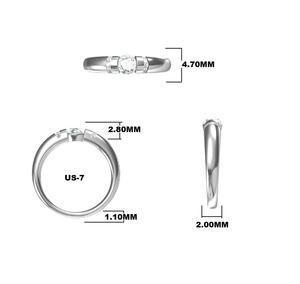 แหวนเพชรแนวโรแมนติกสำหรับผู้ชายแหวนแต่งงานประดับ0.50Ct โรสโกลด์14K - Product Image 6