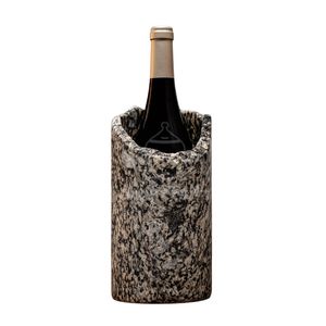 Enfriador de vino de mármol blanco con borde festoneado Enfriador de botellas de piedra sin hielo Acento de mesa de lujo decorativo - Product Image 5