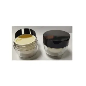 Double Wall Inner Refillable Round Face Cream Container Or Body Butter PETG Cosmetic Plastic Jar With Top Flat Lid