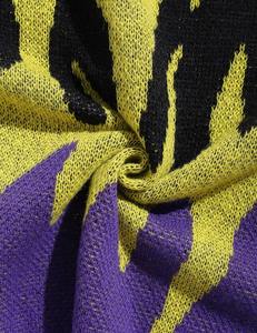 Suéter de cárdigan de invierno con patrón de retazos Retro con detalle de botones tejido colorido para hombres y mujeres cálido estilo informal de calle - Product Image 3