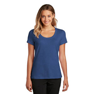 OEM al por mayor de alta calidad ligero camiseta señoras Scoop camisetas redondas - Product Image 4