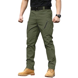 <b>Mens</b> Outdoor <b>Cargo</b> <b>Pants</b> Lightweight Utility Work Trousers Multi Pocket Casual Straight Fit Durable Travel Daily Wear <b>Green</b> - Product Image 1