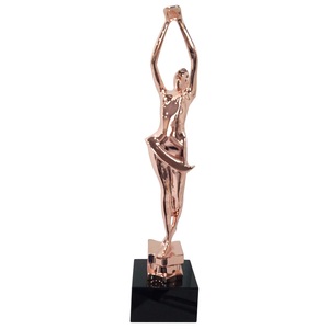 Trofeo de metal Dancing Lady Girl Awards Trofeo Fabricación Mejor con trofeo de metal chapado en oro Premios Trofeo de baile Premio para bailarina - Product Image 3