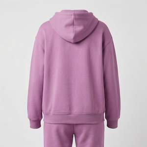 ชุดเซ็ตเสื้อฮู้ดดี้และกางเกงขายาวทรงบานผ้าฟลีซคอตตอน 100% น้ำหนัก 320 กรัม คุณภาพสูง ขายส่ง รับสกรีนโลโก้ สำหรับผู้หญิง - Product Image 2