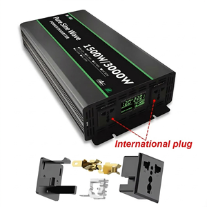 อินเวอร์เตอร์พลังงานแสงอาทิตย์แบบไซน์เวฟ HOULI 3000W สำหรับติดตั้งบนยานพาหนะ แปลงไฟ DC12v-24v เป็น 220v สำหรับใช้ในบ้านและยานยนต์ ความถี่เอาต์พุต 50Hz และ 60Hz - Product Image 2