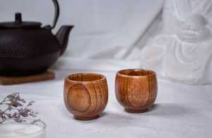 Wooden Cup Wood Coffee <b>Tea</b> Beer Juice Milk Water Mug Primitive Handmade Natural Wooden <b>Tea</b> <b>Set</b> Small Teacup Kungfu <b>Tea</b> - Product Image 2