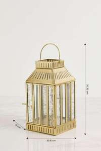 Faroles de Piso de Latón, Diseño Moderno con Detalles Calados, Decoración Navideña y de Pascua, Portavelas Duraderos Sin Plomo - Product Image 6