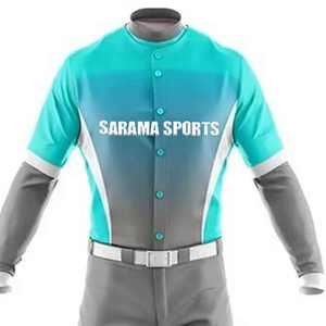 Jersey de béisbol de poliéster 100% personalizado, uniforme transpirable con logotipo impreso, ropa de béisbol - Product Image 1