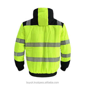 Customizable Logo Winter Workwear <b>Padded</b> Quilt Vest Reflective Safety Jackets Hoodies Roadway Clothing Reflective Safety Jackets - Product Image 6