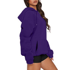 Sudaderas con capucha deportivas de diseño informal de invierno de moda de alta calidad, pierna recta recortada con diseño único, logotipo frontal de algodón 100% - Product Image 4