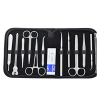 Kit d'entraînement à la suture pour étudiants en médecine vétérinaire, instruments chirurgicaux en acier, ensemble de dissection, outils chirurgicaux de base, certifié CE