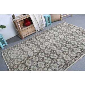 พรมตุรกีวินเทจ ขนาด 4.9x7.4 ฟุต (150x226 ซม.) พรมขนสัตว์สีเทา - Product Image 3