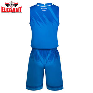 En color azul, la más alta calidad, sublimado, impreso, tarifa al por mayor, servicio OEM, uniforme de voleibol - Product Image 6