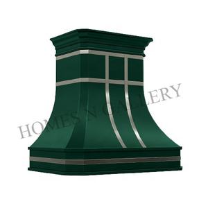 Campana Extractora de Cocina de Acero Inoxidable con Pátina Verde, Diseño Personalizado, Recirculación, Cubierta de Chimenea Doméstica 26 - Product Image 4