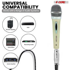 ไมโครโฟน 5Core XLR ไดนามิก ไมค์คาราโอเกะ ไมค์ร้องเพลง ไมค์สตูดิโอ ไมค์แบบมือถือ - Product Image 6