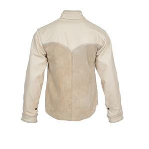 Meilleures ventes Veste professionnelle en cuir avec logo personnalisé d'usine Veste de soudeur Combinaison complète de haute qualité Vêtements de protection pour le soudage - Product Image 3