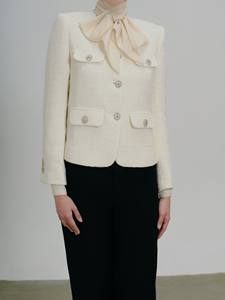 Venta caliente Lilian Tweed Jacket Ropa de mujer Nueva tendencia Traje y chaqueta de mujer Elegante estilo minimalista de alta moda - Product Image 4