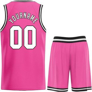 Uniforme de basket-ball personnalisé, impression sur écran, maillot sans manches à col en V, short, polyester à séchage rapide, logo d'équipe, nom, numéro - Product Image 2