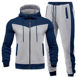 Ensemble de jogging à capuche en polaire pour homme de couleur unie avec écran DTF DTG et impression numérique par sublimation - Product Image 1