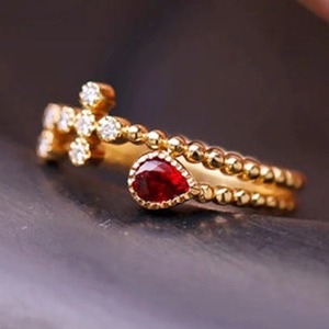 Bague de fiançailles en argent sterling 925 faite à la main avec pierre de mariage en diamant rubis rose poire du type de bijoux du vendeur indien - Product Image 4