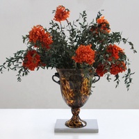 Vases en verre soufflé à la bouche Bixuan, motif écaille de tortue, avec poignée en boucle, vase de table, porte-fleurs, centre de table de mariage, décoration moderne pour la maison