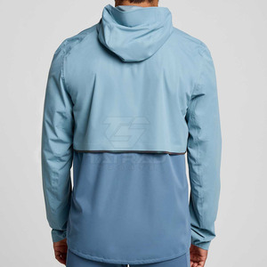 Vestes coupe-vent en toile à capuche pour hommes, de haute qualité, très vendues, vêtements décontractés, logo frontal, faible MOQ, nouvelle arrivée - Product Image 3