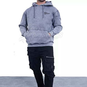 Sweat-shirts à capuche personnalisés avec votre logo, effet délavé, fabriqués en usine, prix de gros, respirants - Product Image 2