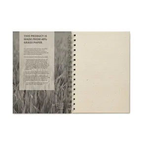 Sustainable A5 Grass <b>Book</b> <b>Notebooks</b> Eco-Friendly and Stylish Merchandising - Product Image 3