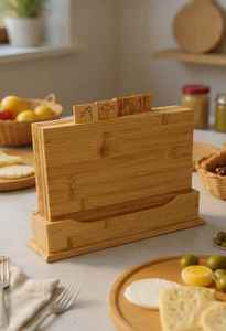 Planche à découper et plateau de service en bois Forme rectangulaire durable 12mm d'épaisseur Passe au lave-vaisselle - Product Image 3